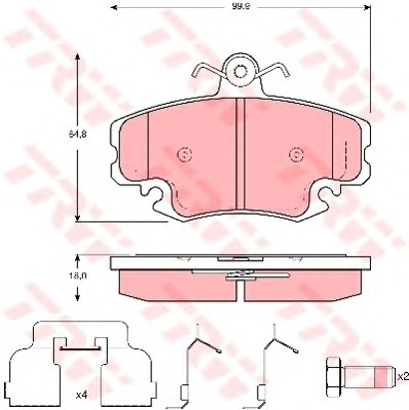 GDB1635 TRW Колодки тормозные дисковые