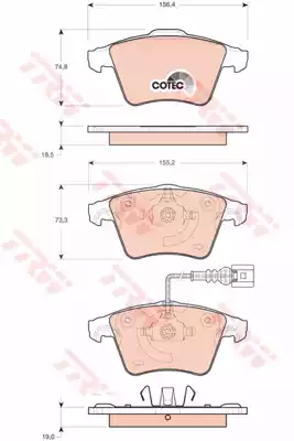 Комплект тормозных колодок дисковый тормоз cotec