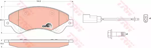 GDB1723 TRW Тормозные колодки