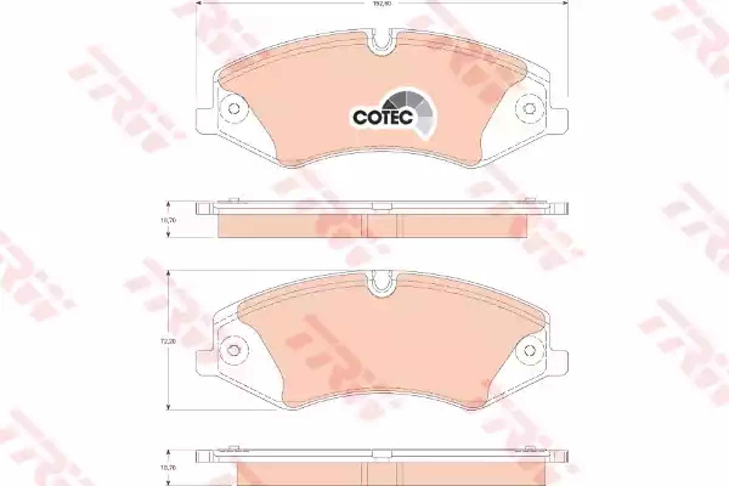 Комплект тормозных колодок дисковый тормоз cotec