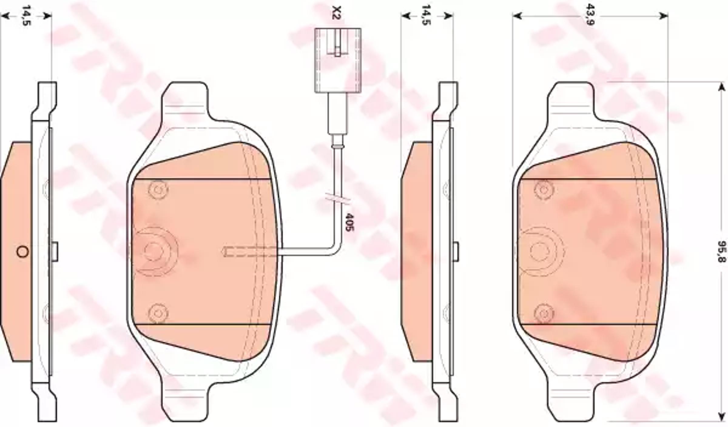 GDB1894 TRW Колодки тормозные дисковые