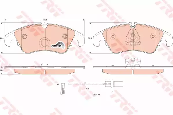 GDB1908 TRW Тормозные колодки