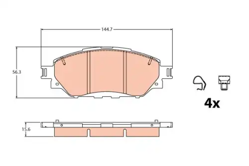 Комплект тормозных колодок дисковый тормоз