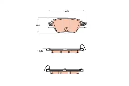Gdb2199 колодки тормозные задние mazda cx-9 TRW GDB2199