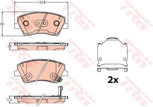 GDB2203 TRW Колодки дисковые передние