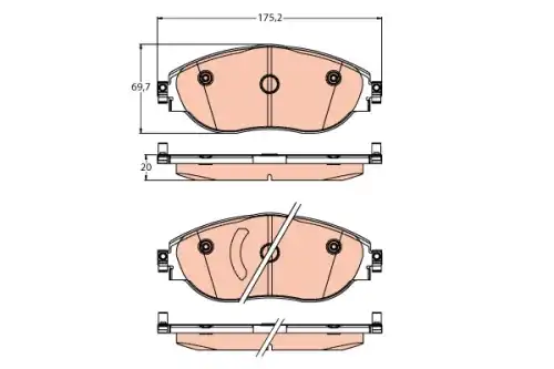Колодки тормозные дисковые trw TRW GDB2219