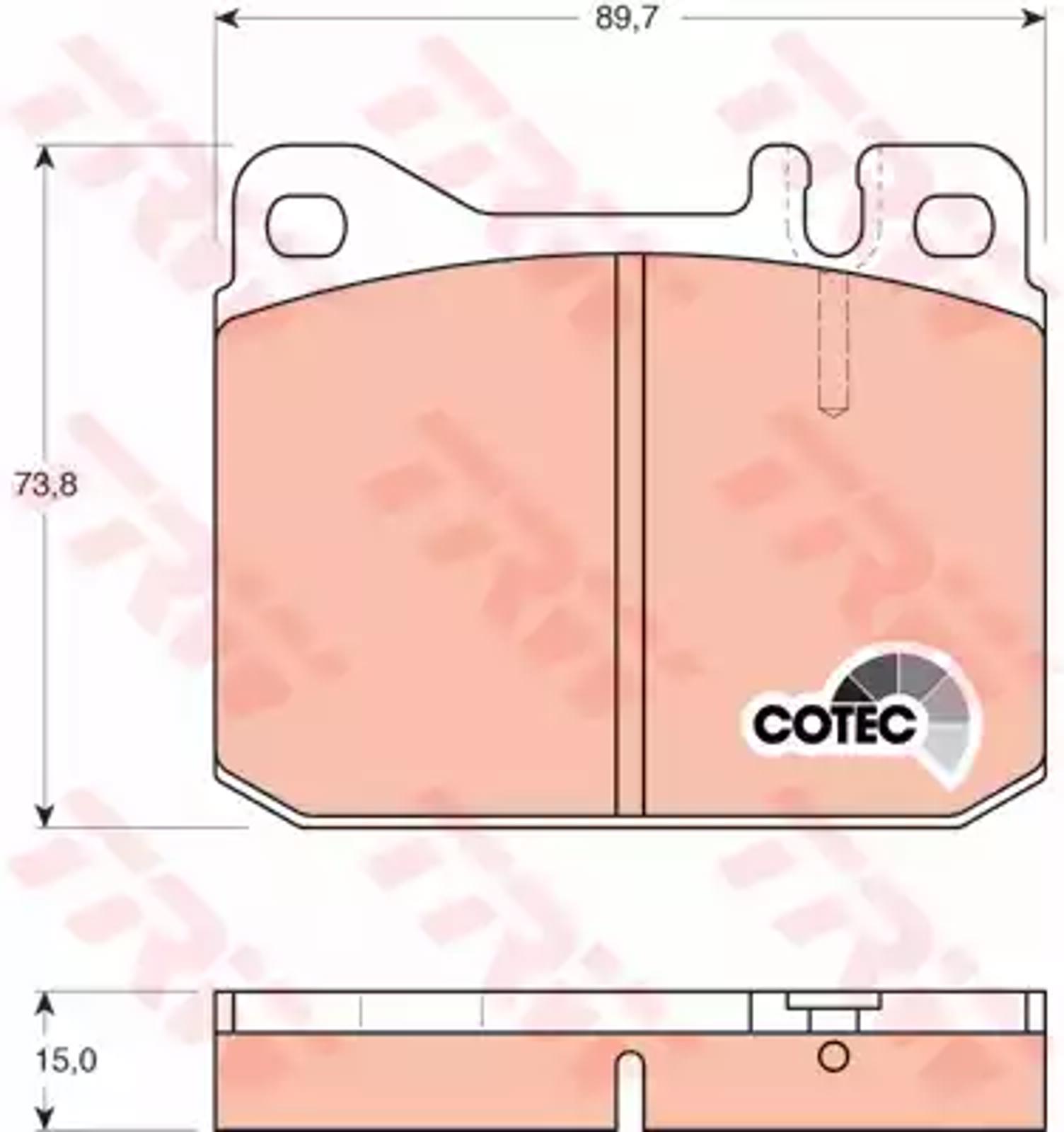 Комплект тормозных колодок дисковый тормоз cotec