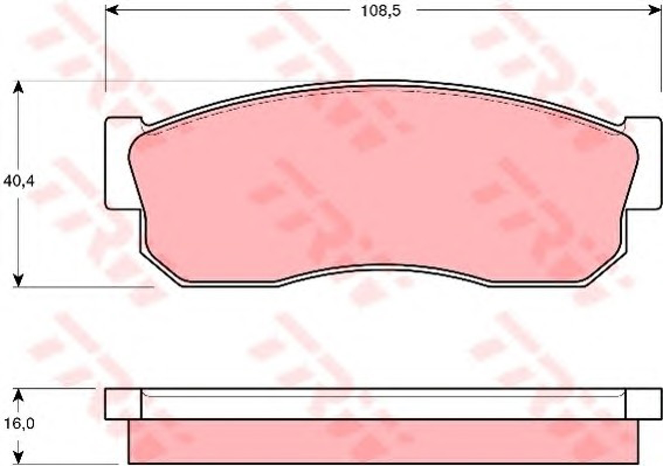 Колодки тормозные дисковые TRW GDB288