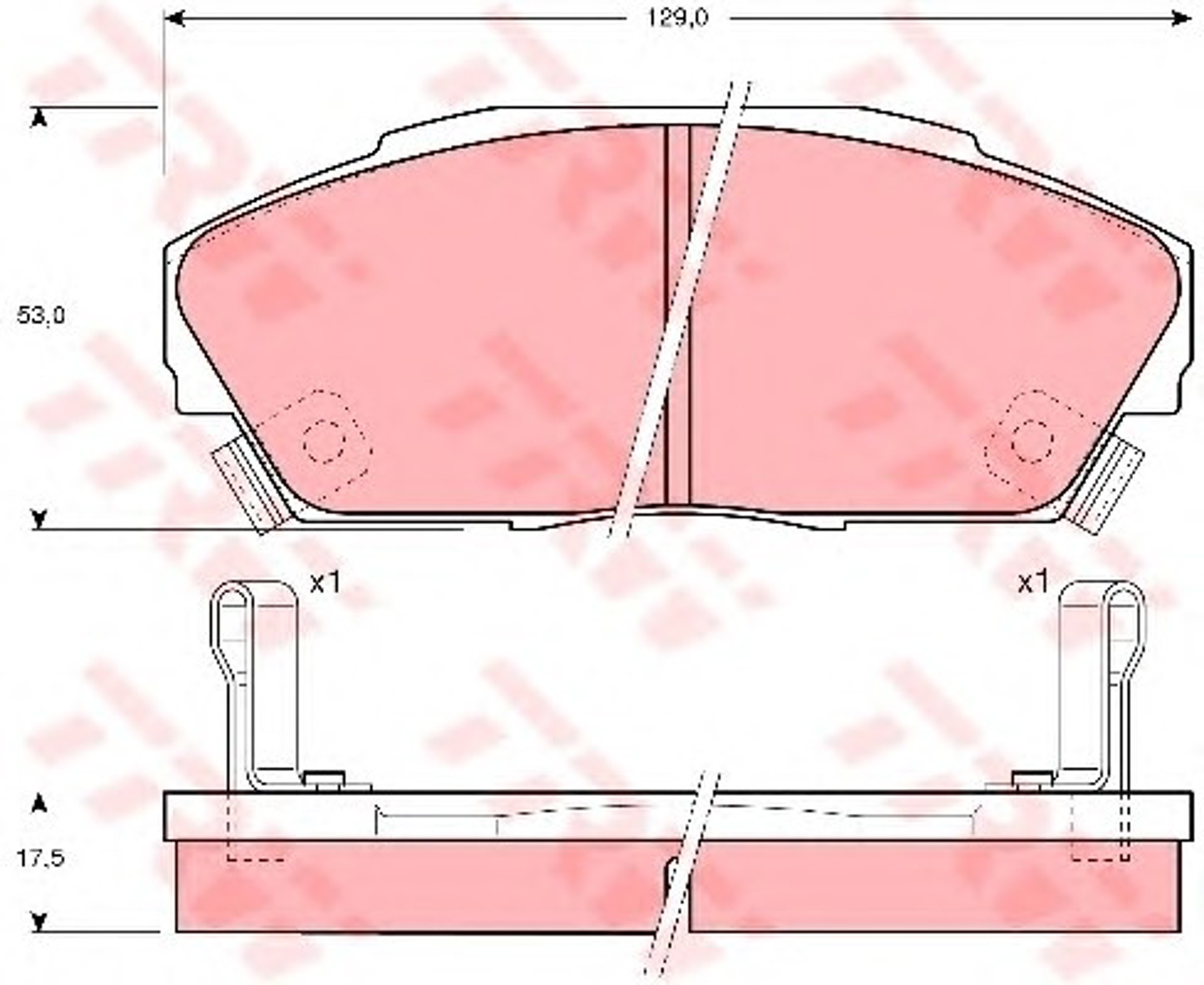 Колодки тормозные дисковые TRW GDB3034