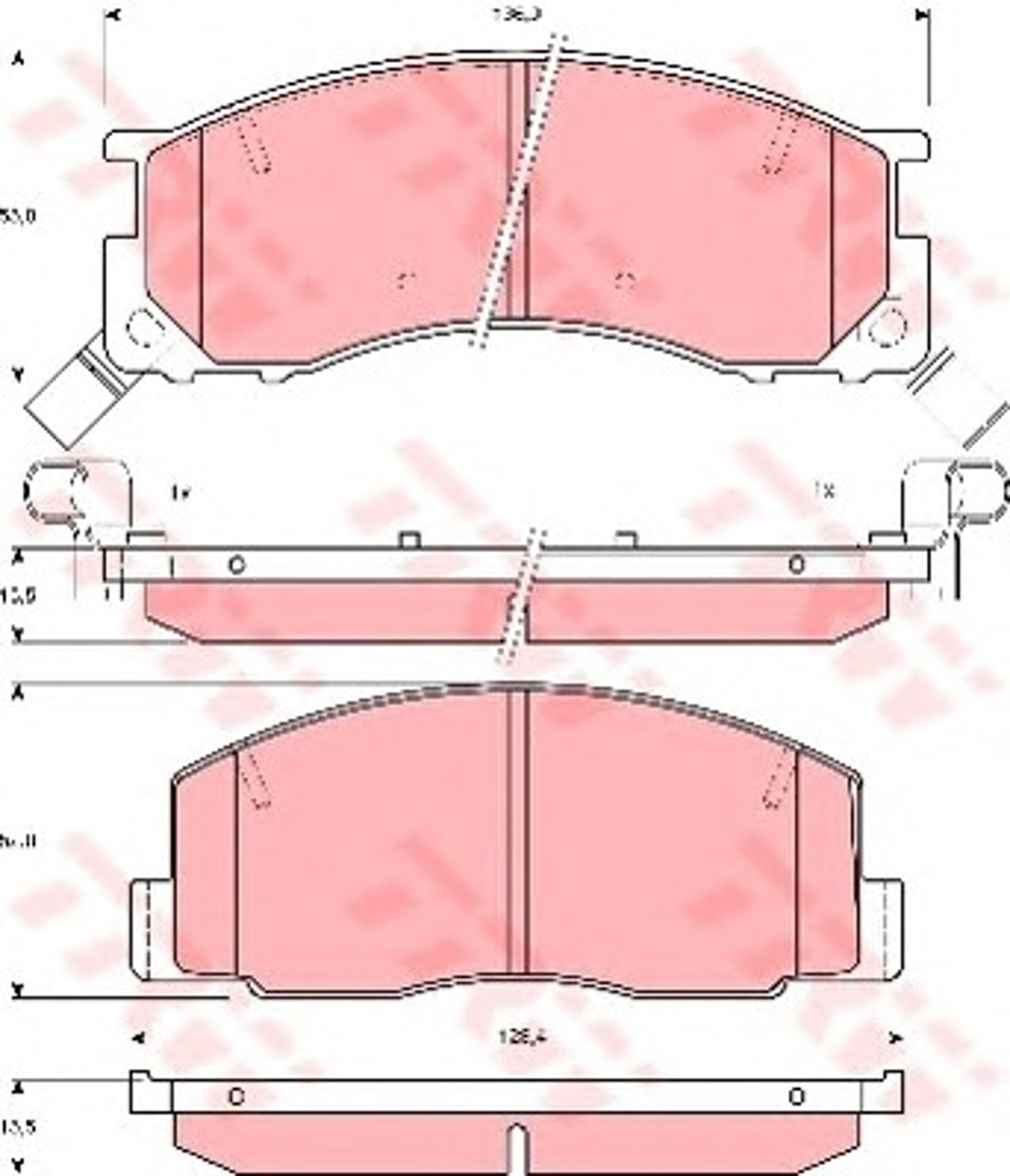 Колодки тормозные дисковые TRW GDB3086