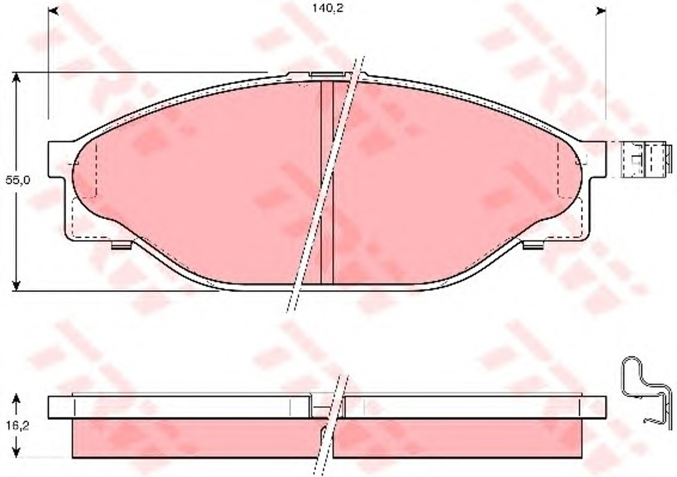 Колодки тормозные дисковые TRW GDB3109