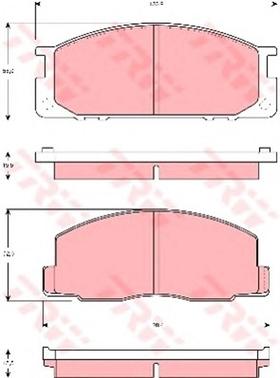 Колодки тормозные дисковые TRW GDB3130