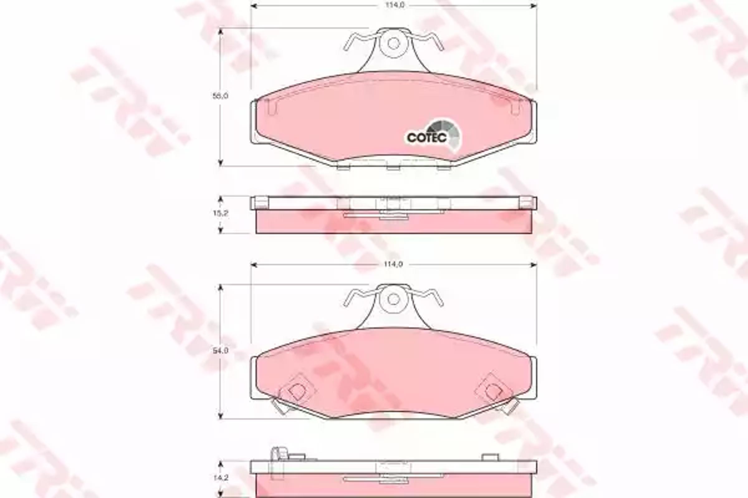 Колодки тормозные дисковые TRW GDB3135