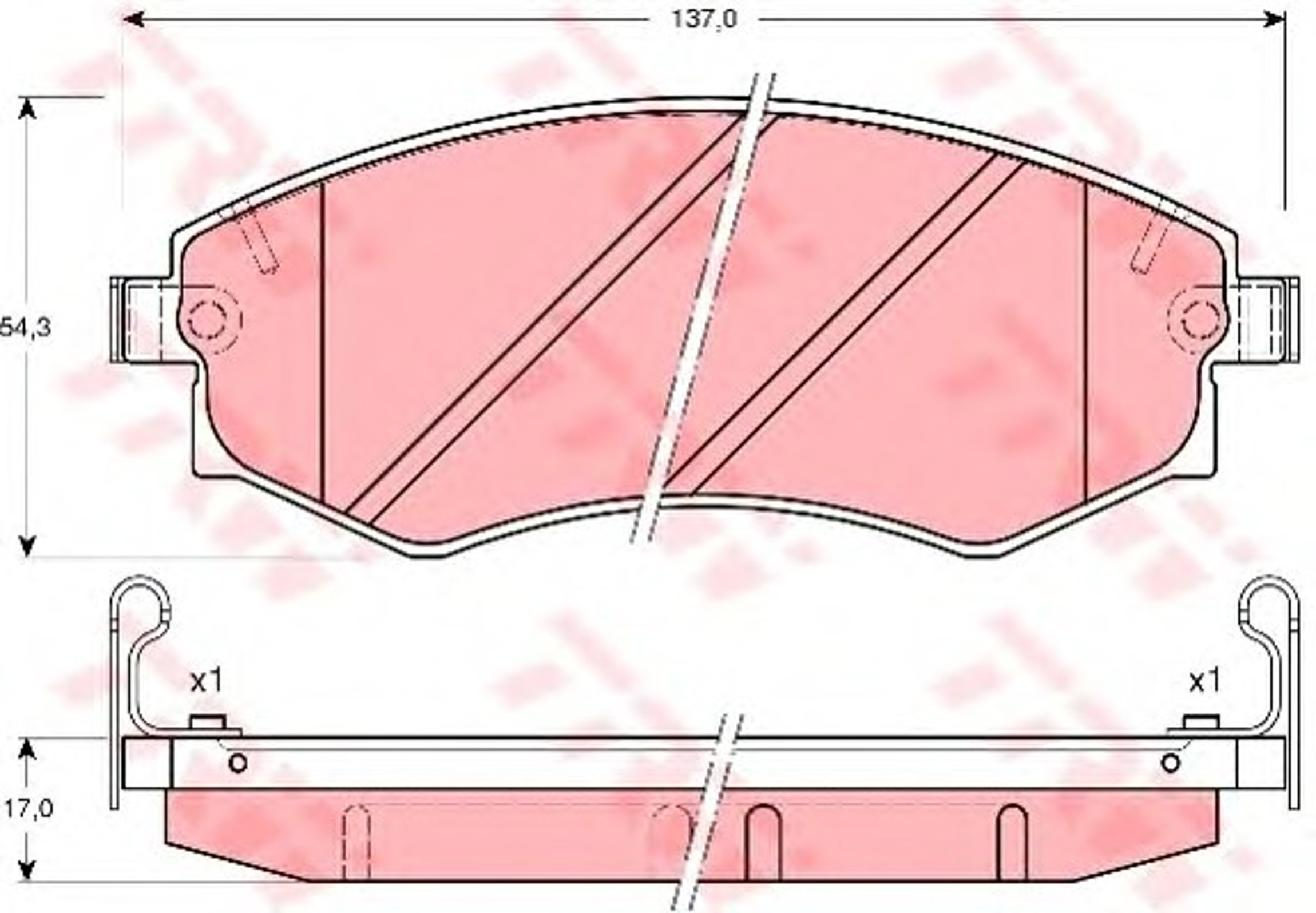 Колодки тормозные дисковые TRW GDB3169