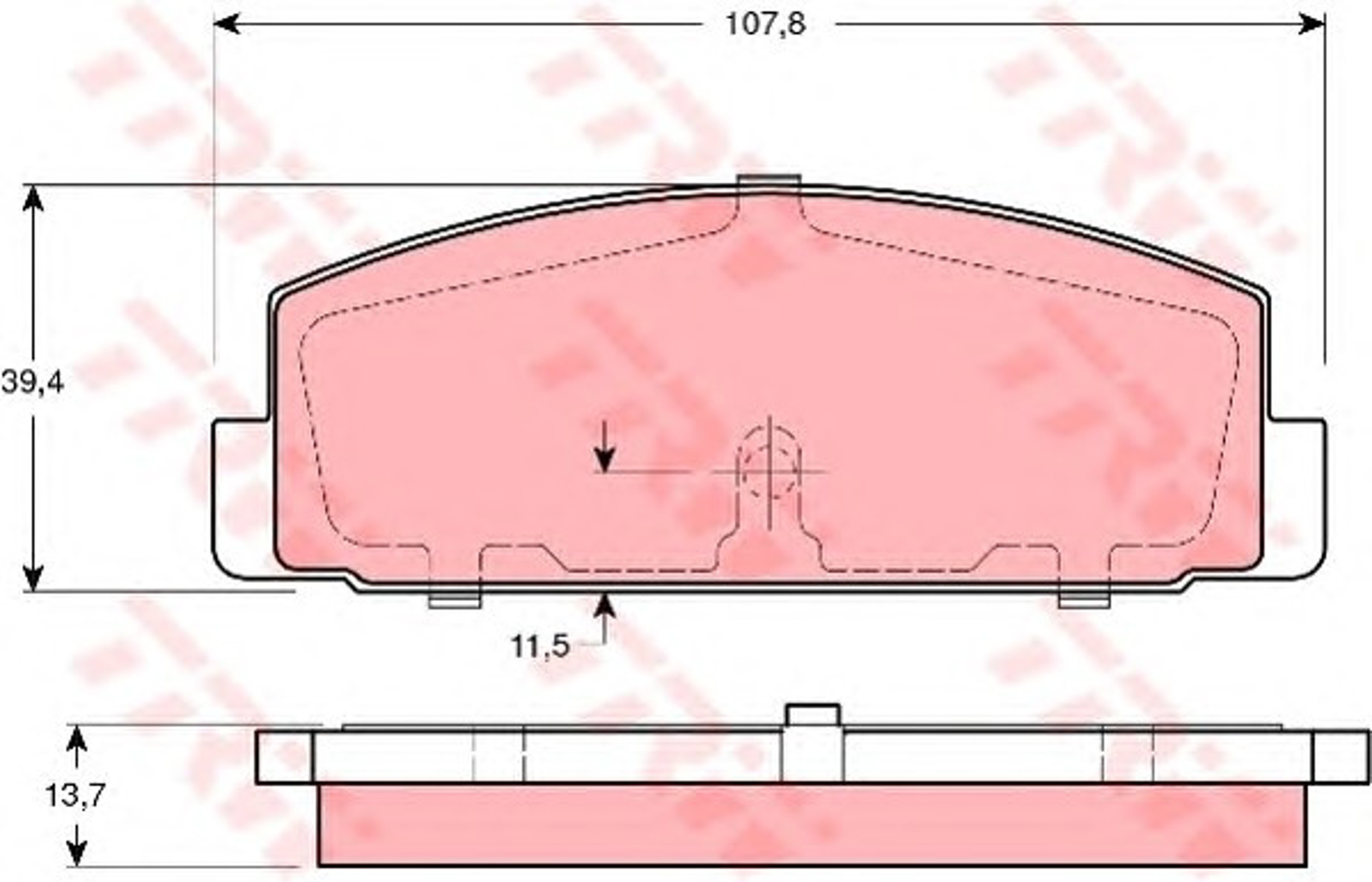 Колодки тормозные дисковые TRW GDB3194