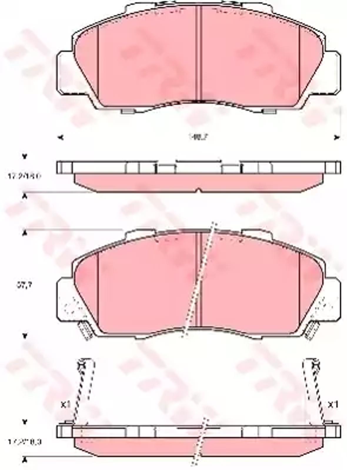 Колодки тормозные дисковые TRW GDB3196