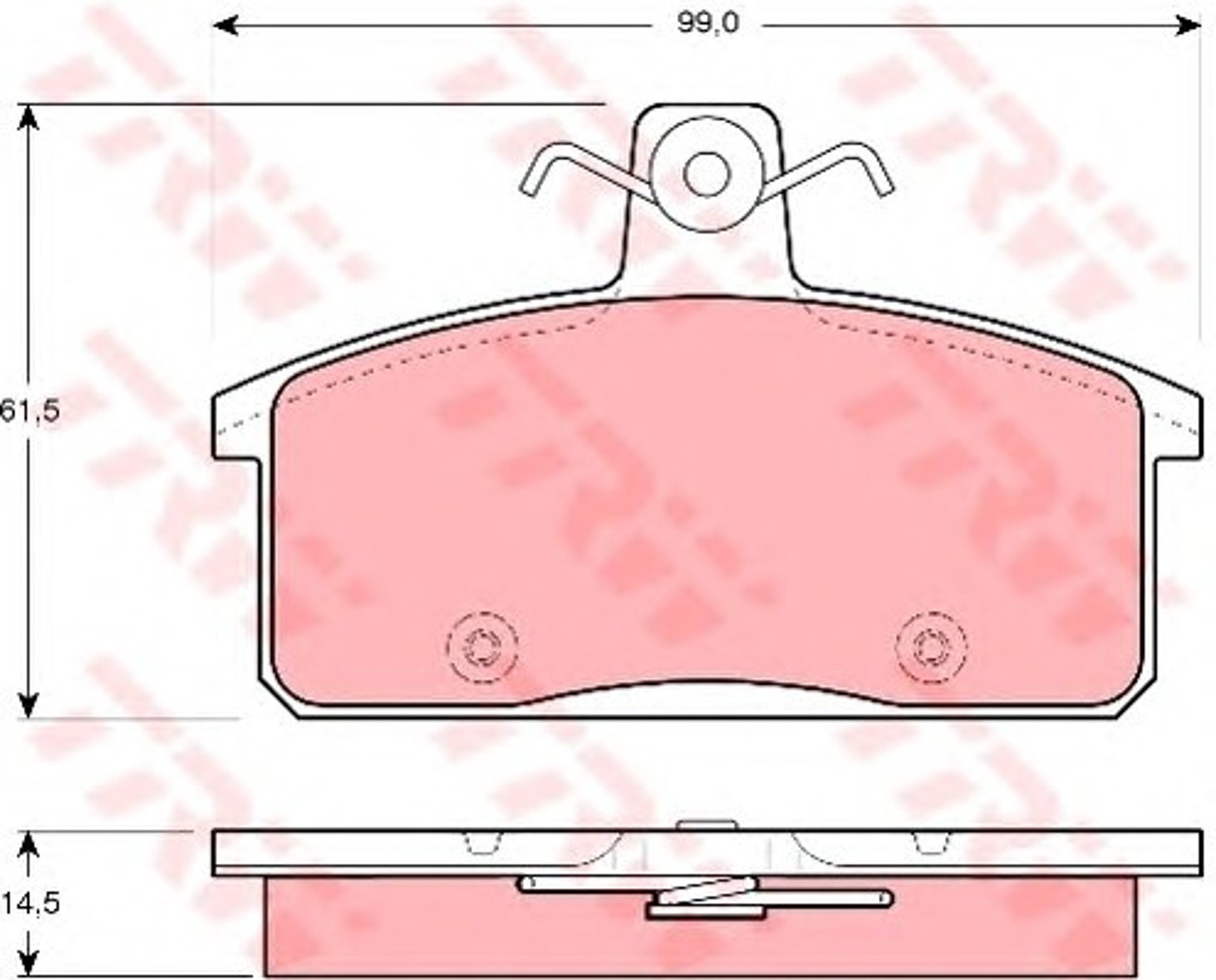 Колодки тормозные дисковые TRW GDB3202