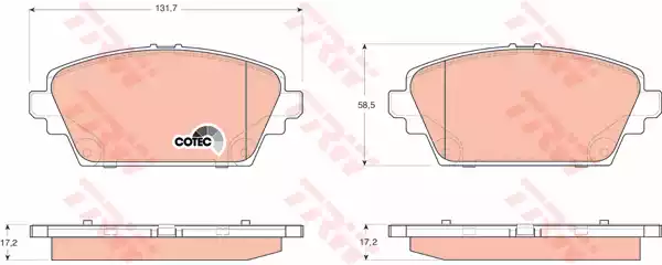 GDB3227 TRW Тормозные колодки