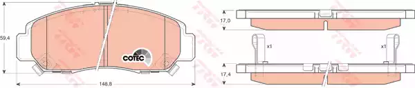 GDB3268 TRW Тормозные колодки