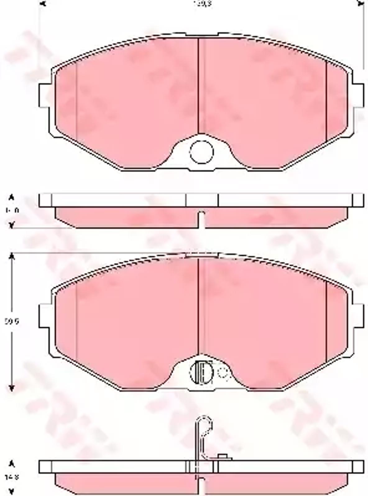 Комплект тормозных колодок дисковый тормоз