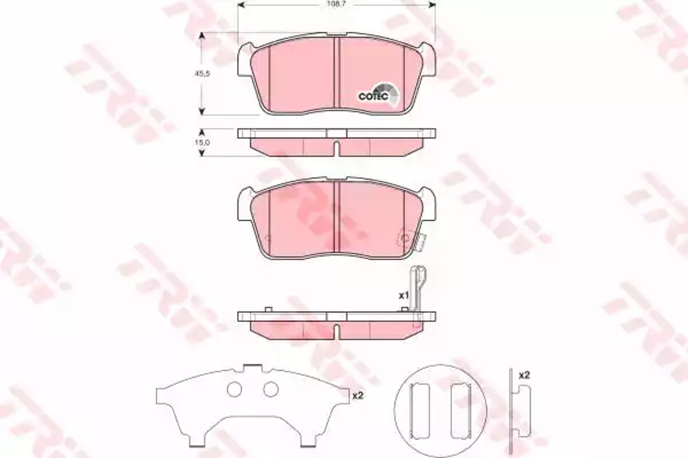 Колодки тормозные дисковые TRW GDB3276