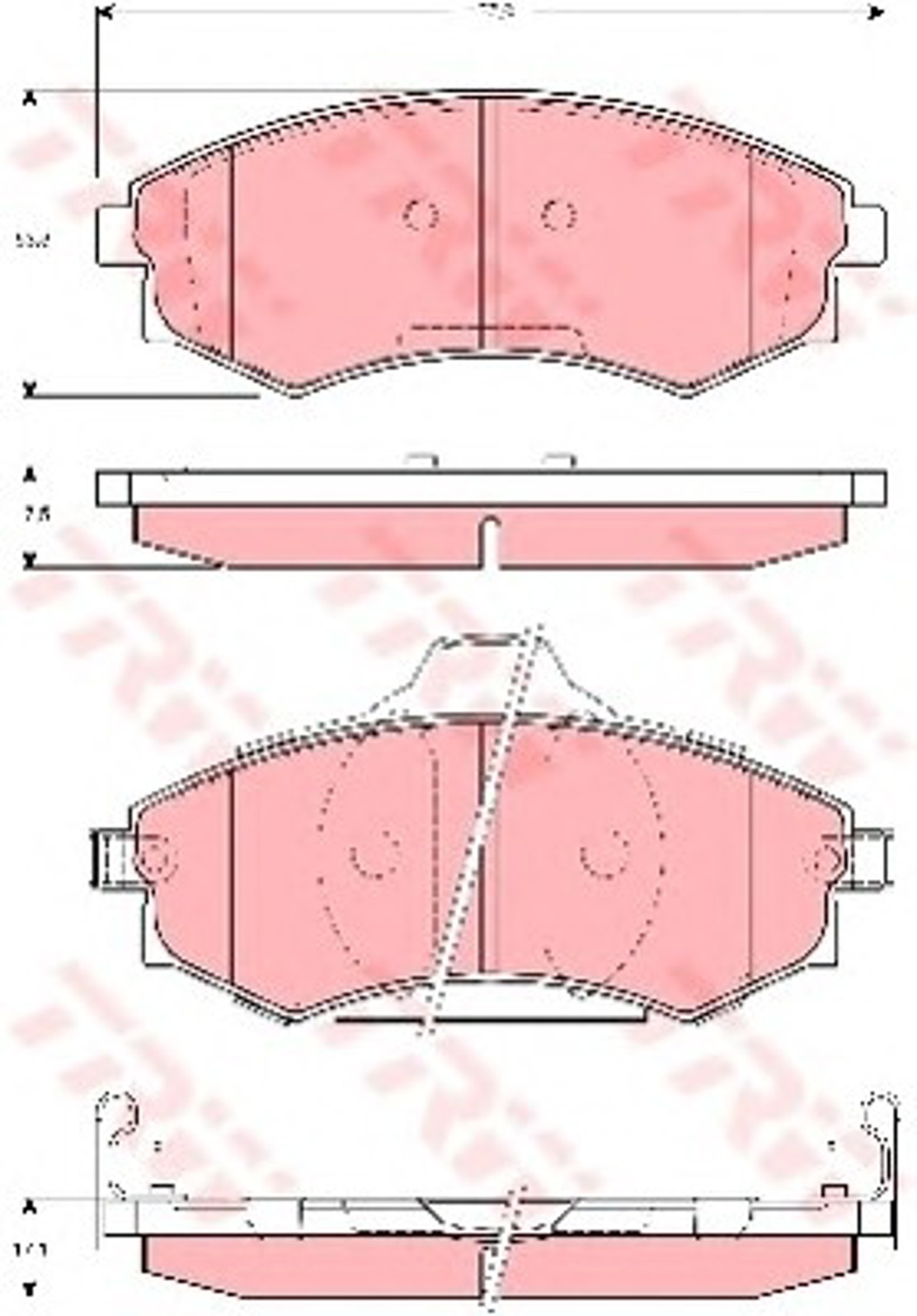 Колодки тормозные дисковые TRW GDB3283