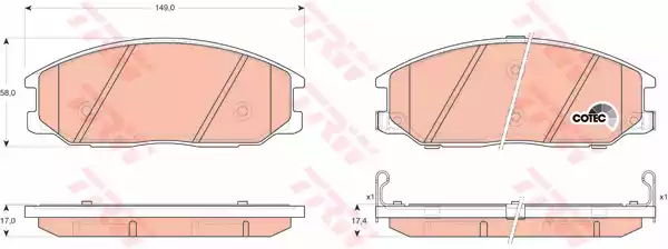 Тормозные колодки TRW GDB3297