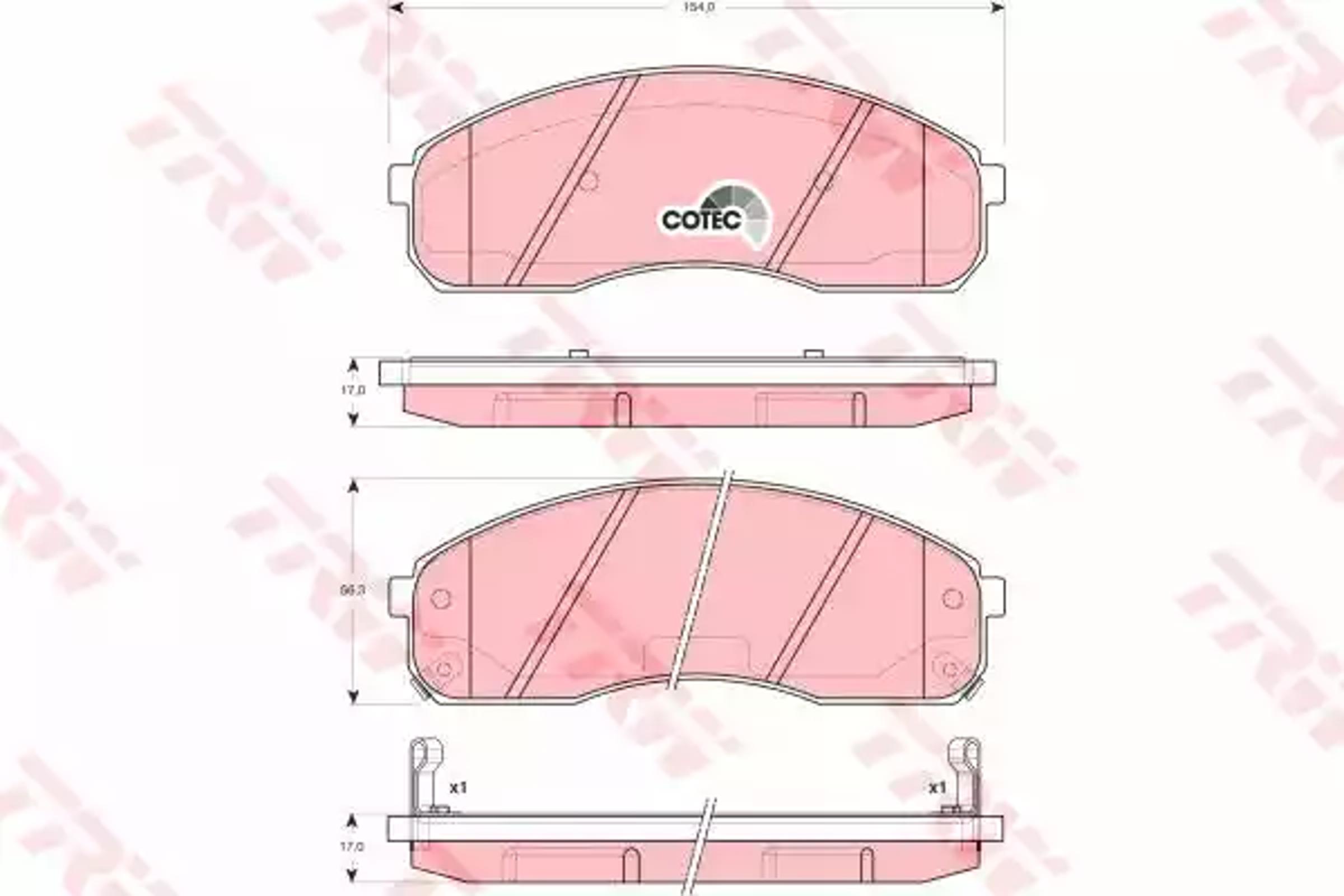 Колодки тормозные дисковые TRW GDB3301