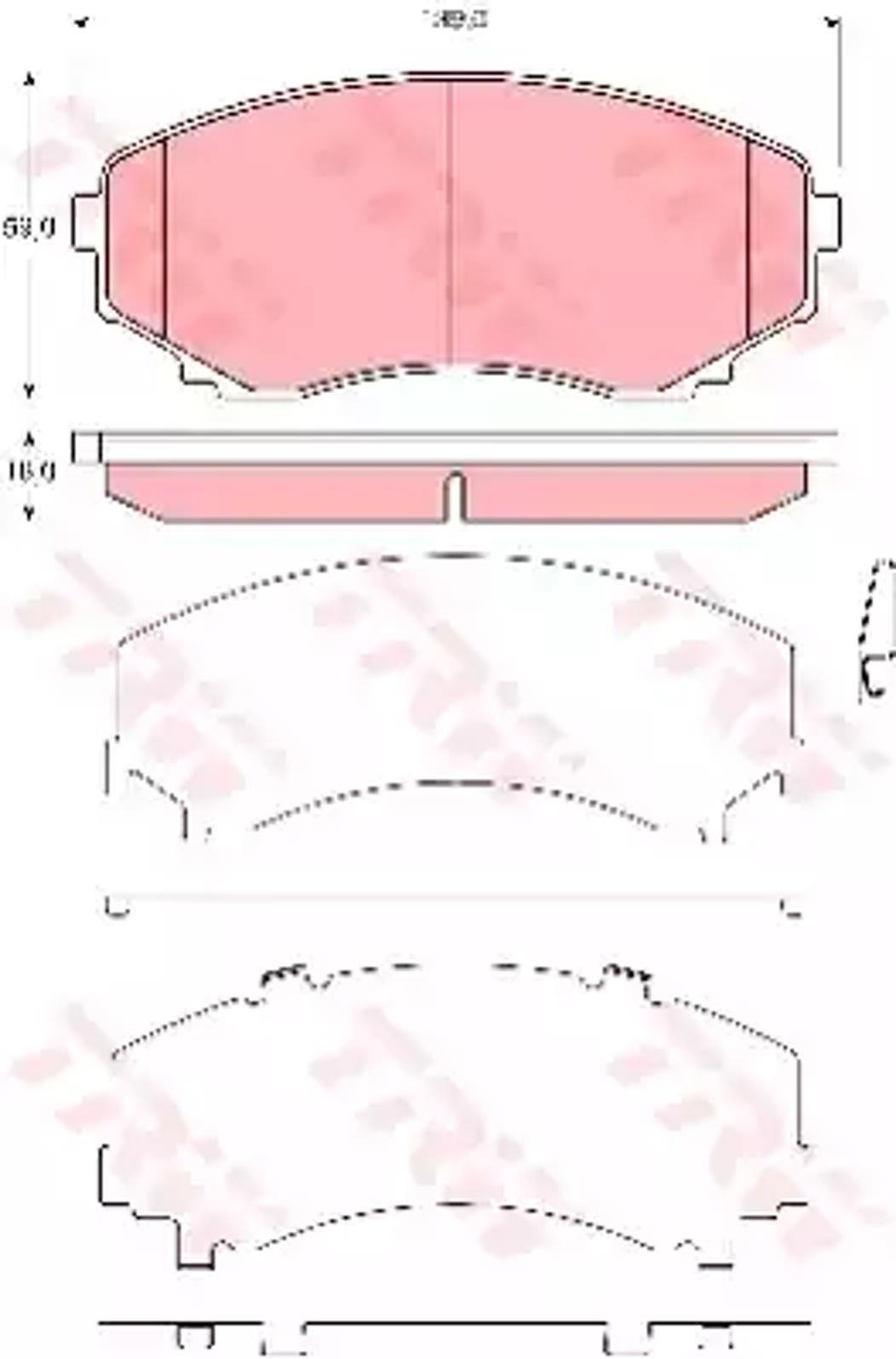 Колодки тормозные дисковые TRW GDB3326