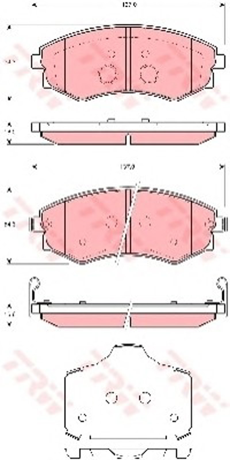 Колодки тормозные дисковые TRW GDB3365