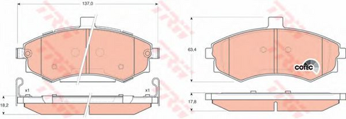 Тормозные колодки TRW GDB3378