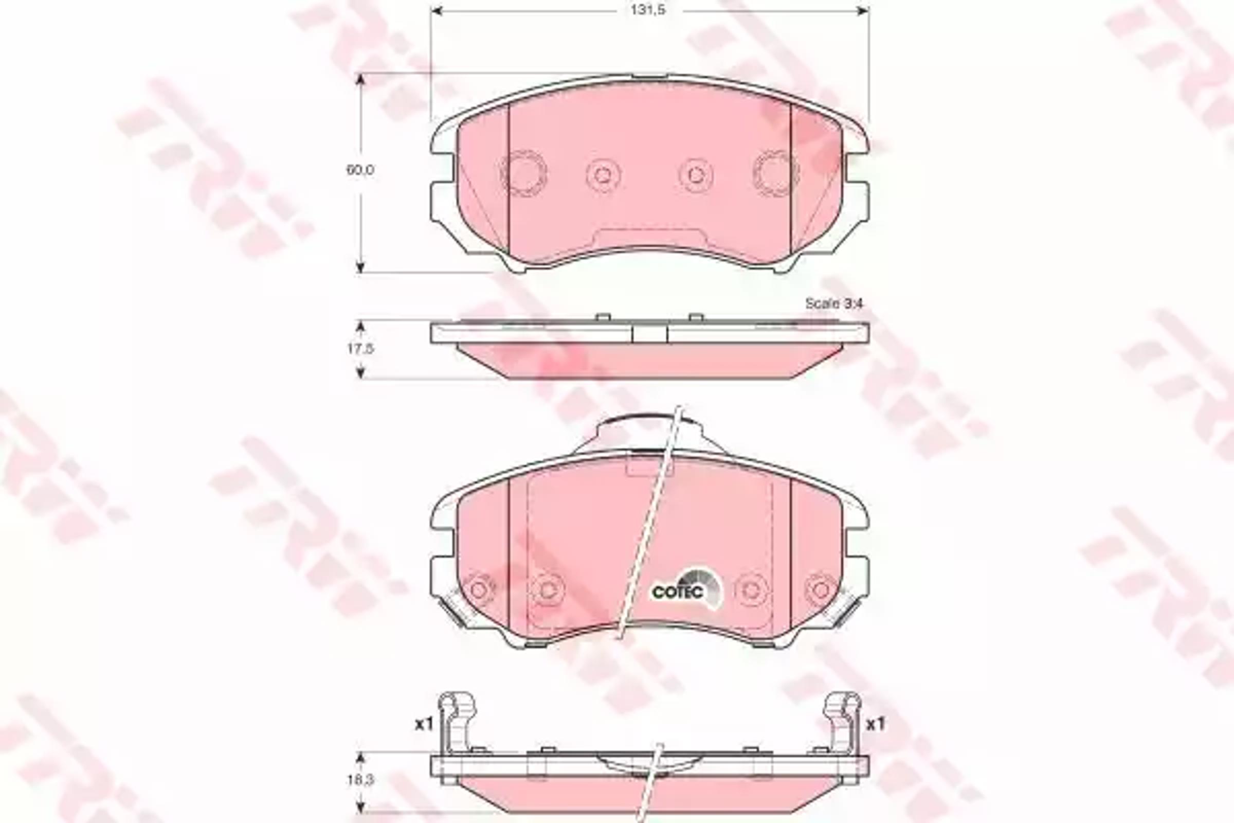 GDB3386 TRW Колодки тормозные дисковые