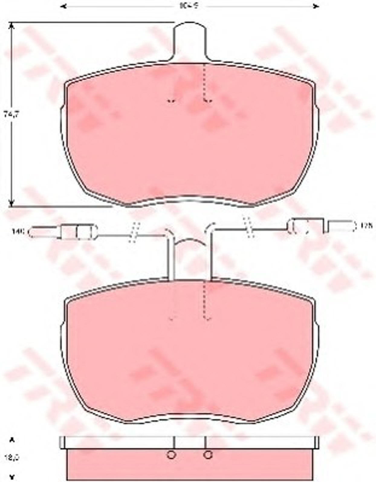 Колодки тормозные дисковые TRW GDB342