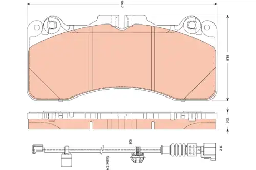 Колодки тормозные дисковые передн lexus ls (uvf usf ) 06 - TRW GDB3506