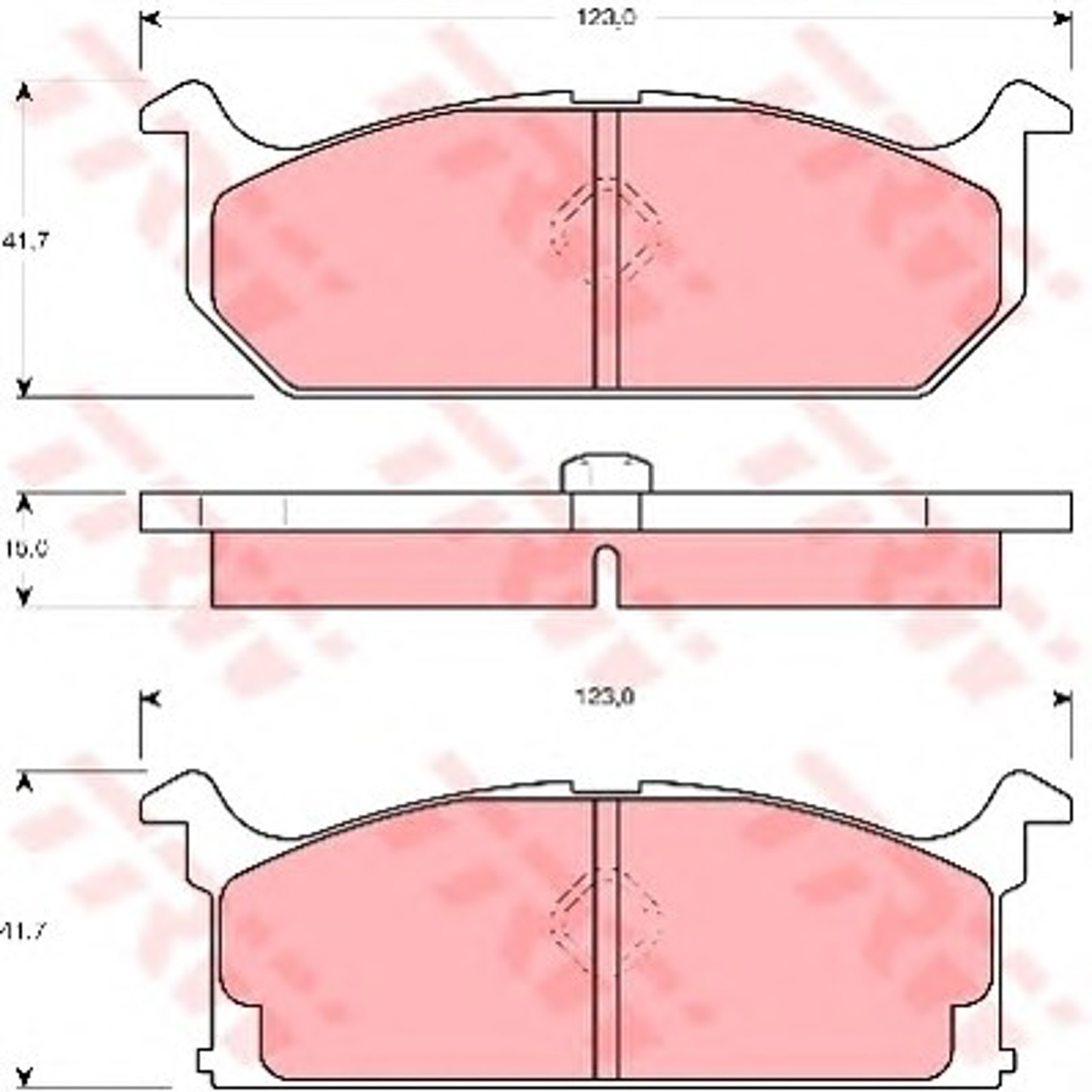 GDB382 TRW Колодки тормозные дисковые