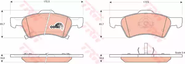 GDB4129 TRW Тормозные колодки