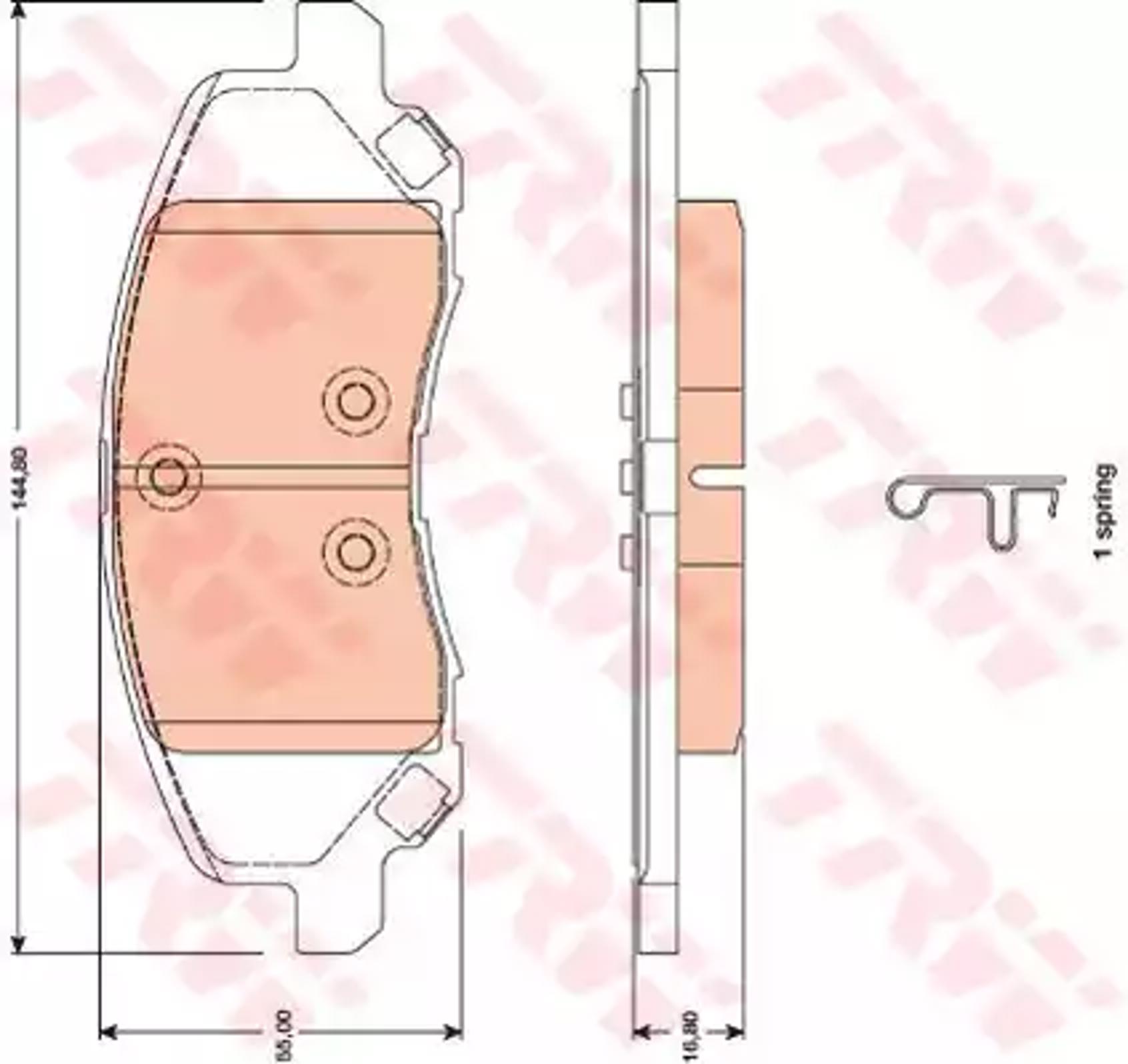 Колодки тормозные дисковые TRW GDB4141
