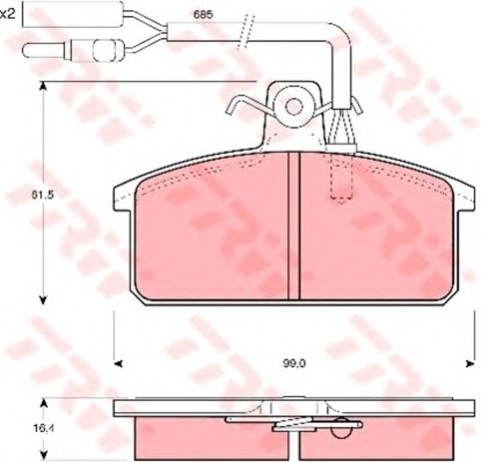 GDB417 TRW Колодки тормозные дисковые