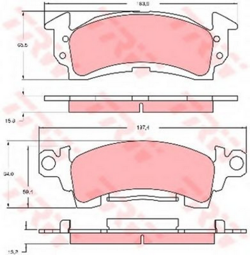 Дисковые тормозные колодки комплект TRW GDB742
