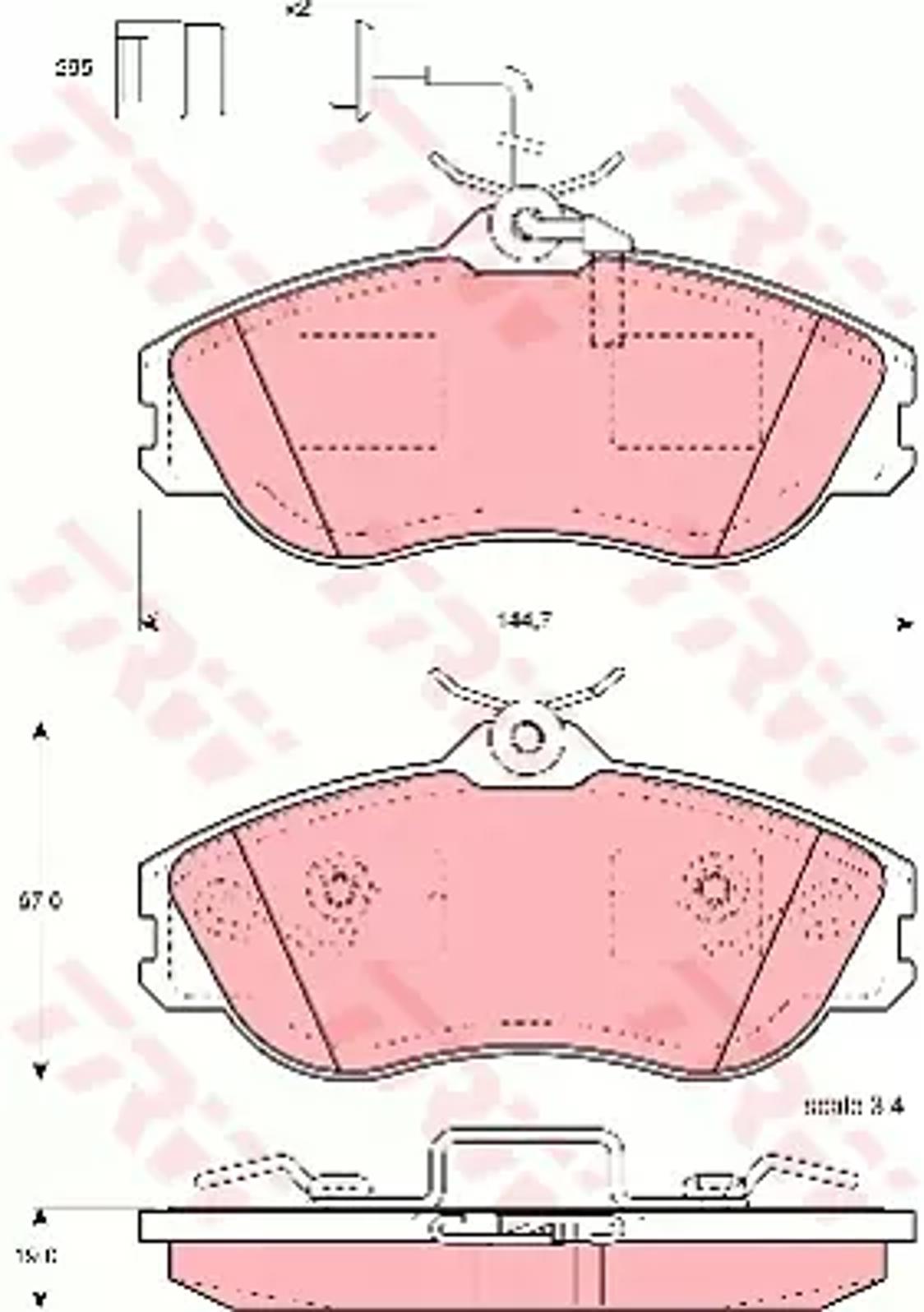 GDB816 TRW Колодки тормозные дисковые