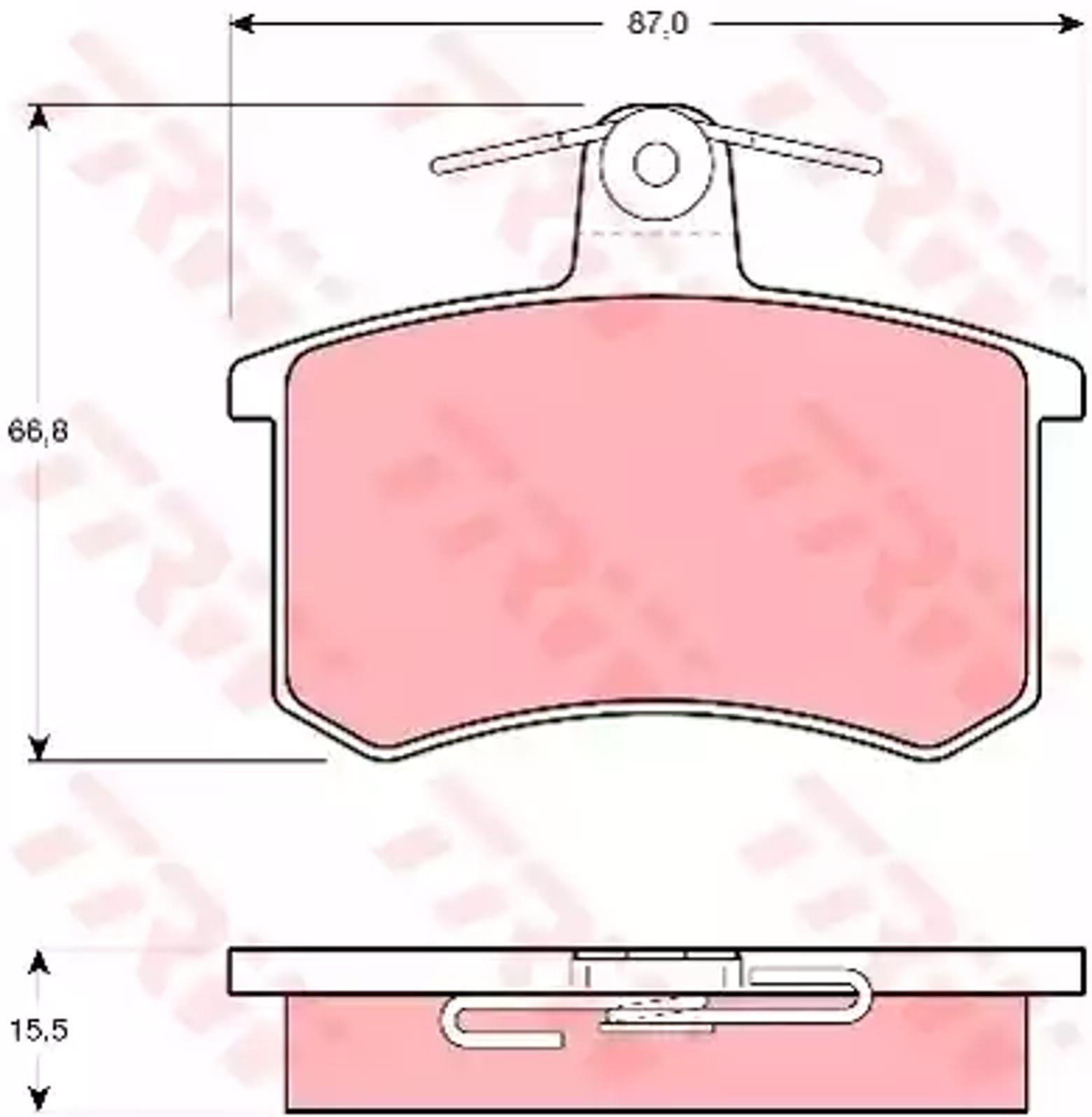 GDB829 TRW Колодки тормозные дисковые