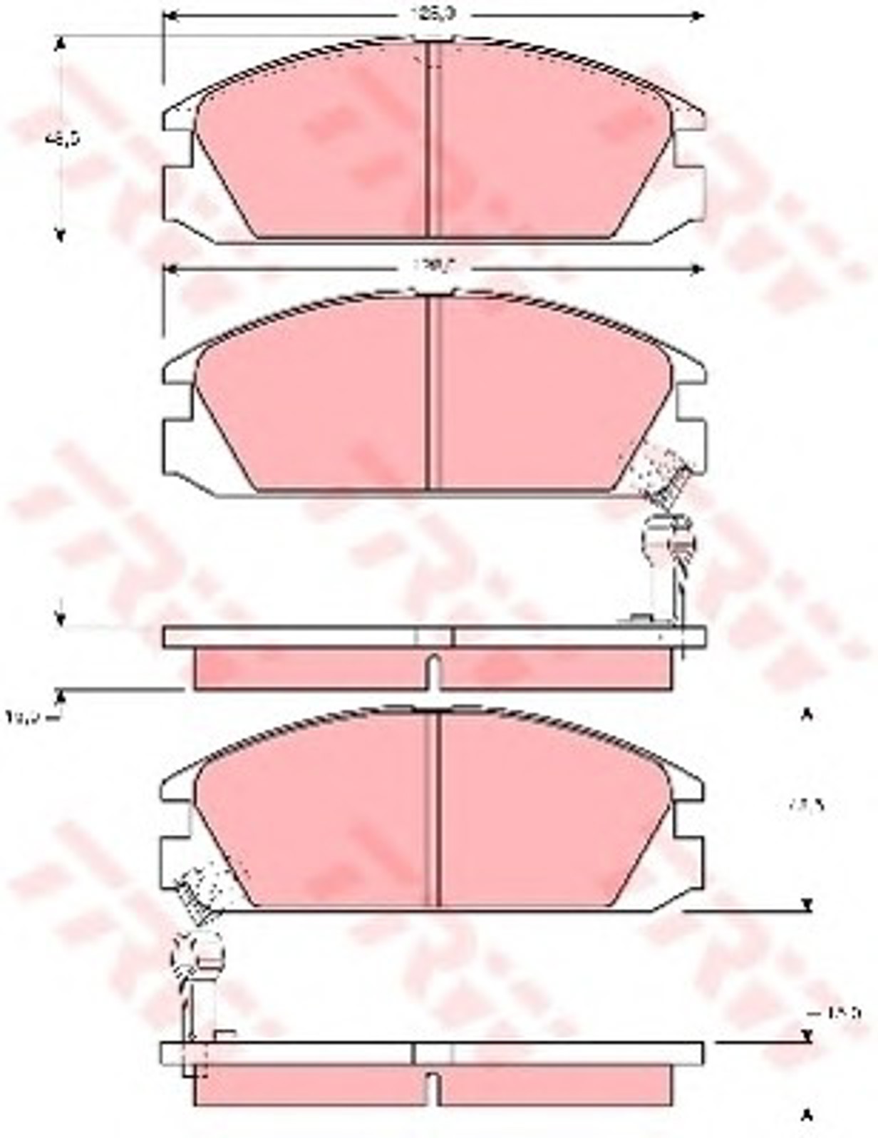 Колодки тормозные дисковые TRW GDB925
