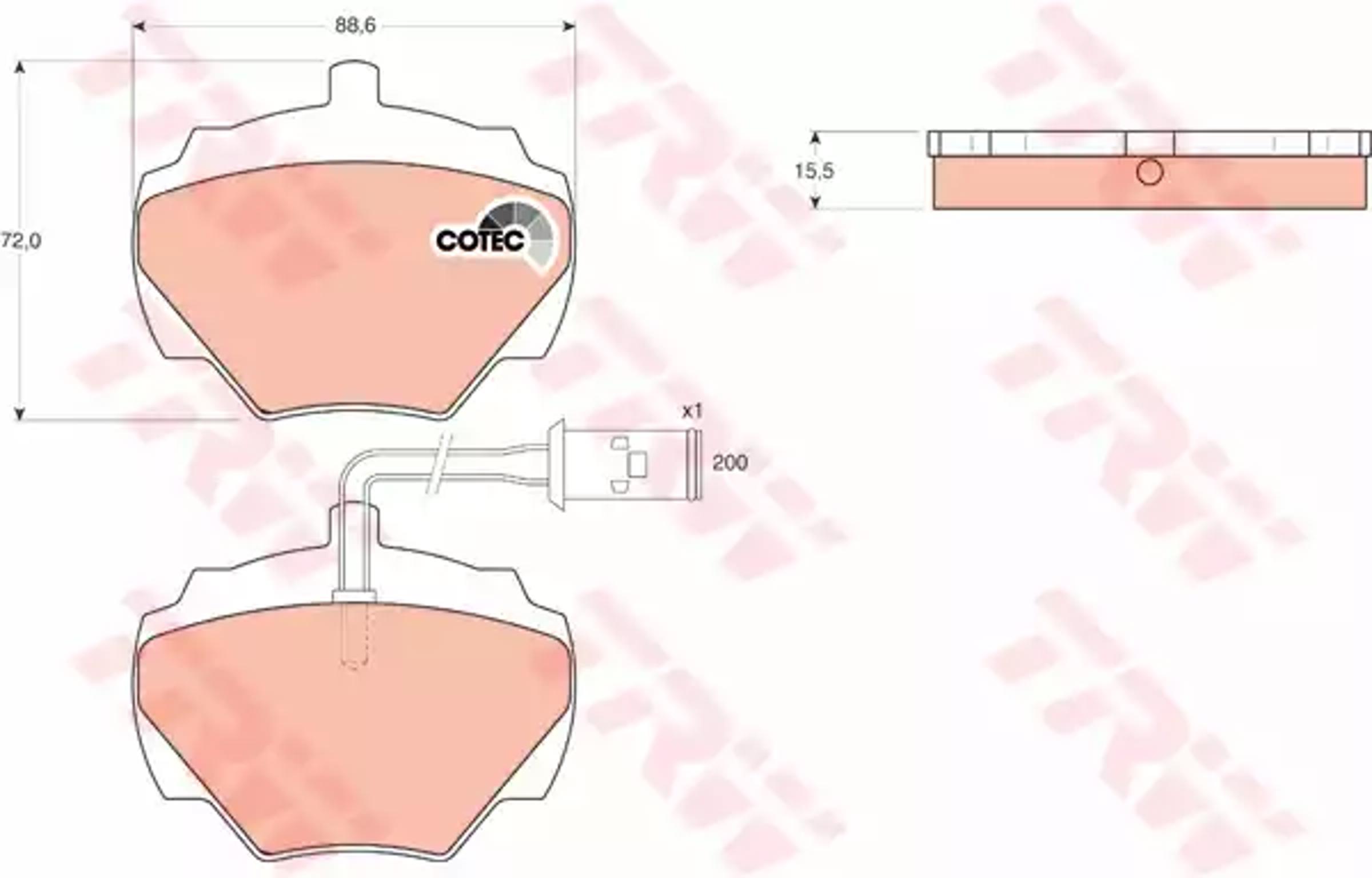 GDB976 TRW Колодки тормозные дисковые