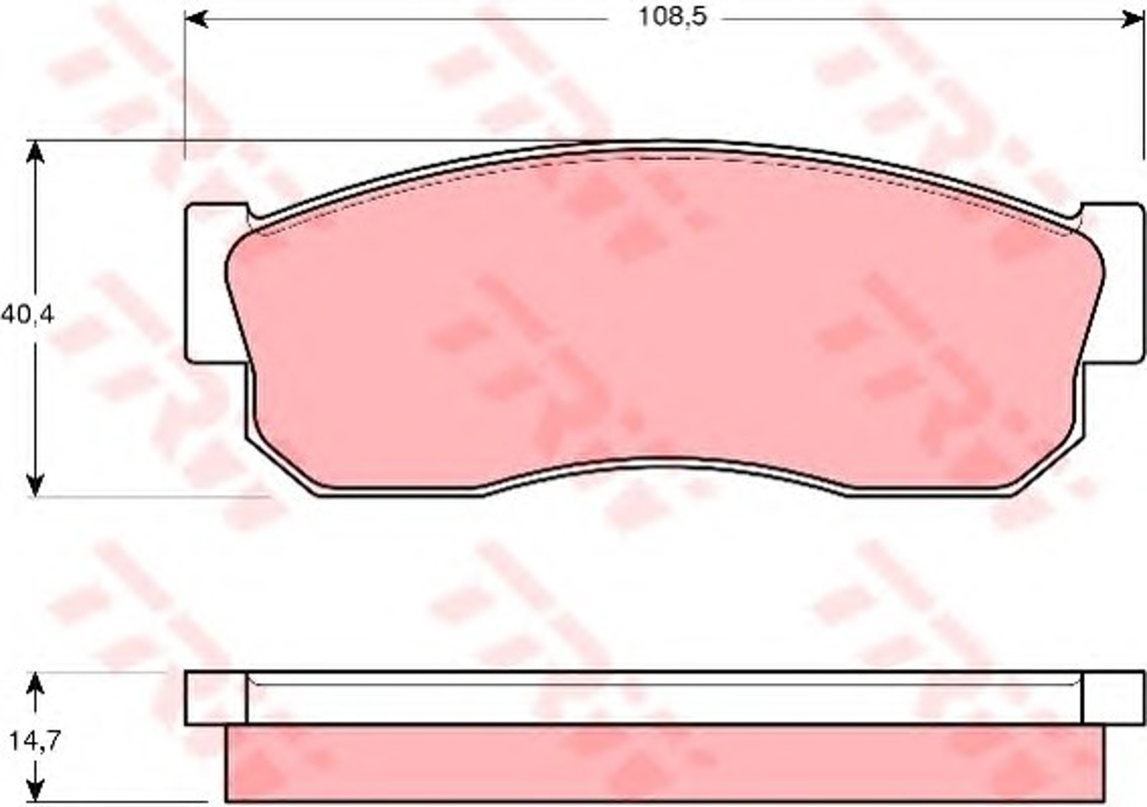 Колодки тормозные дисковые TRW GDB988