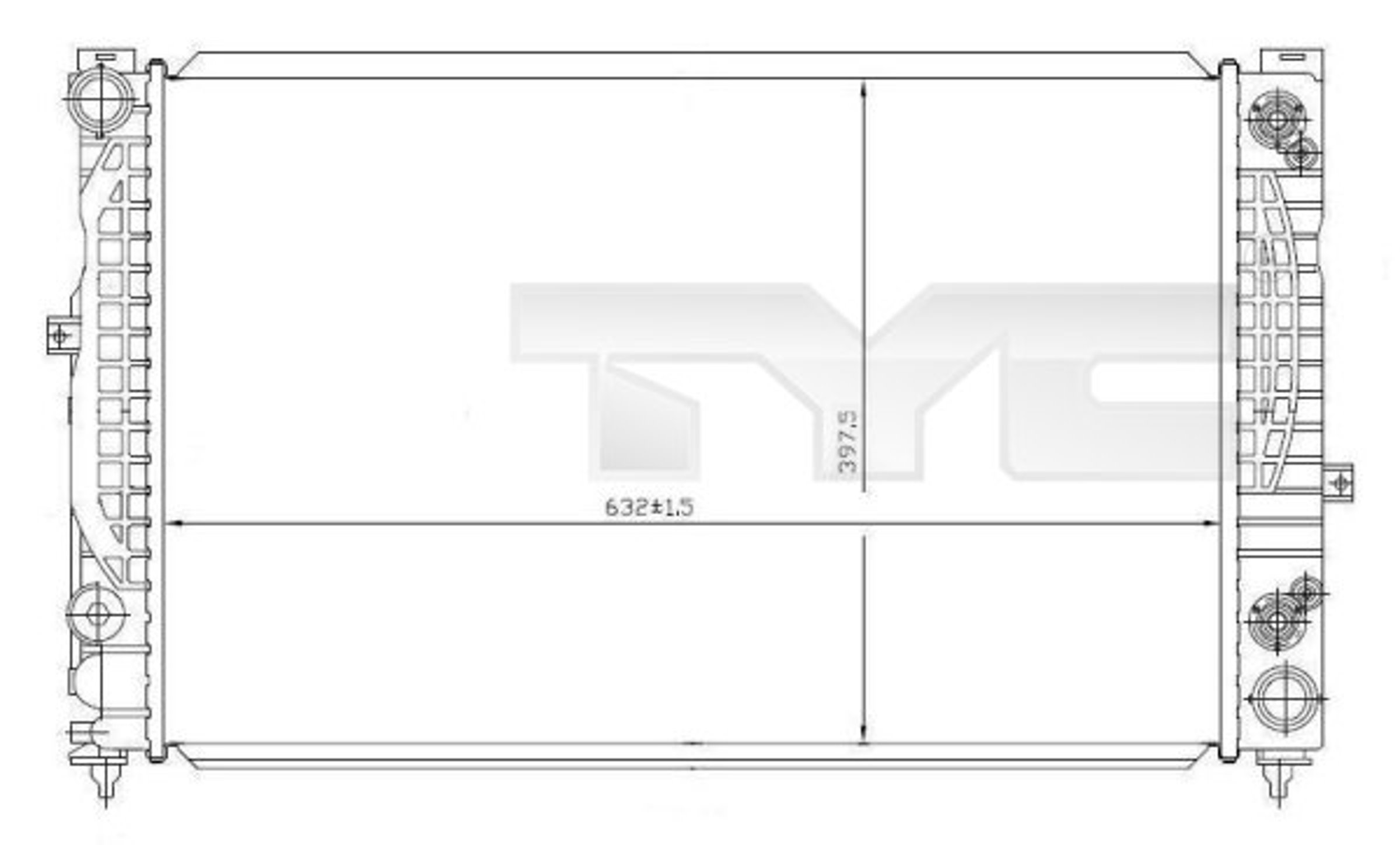 Радиатор системы охлаждения TYC 702-0008