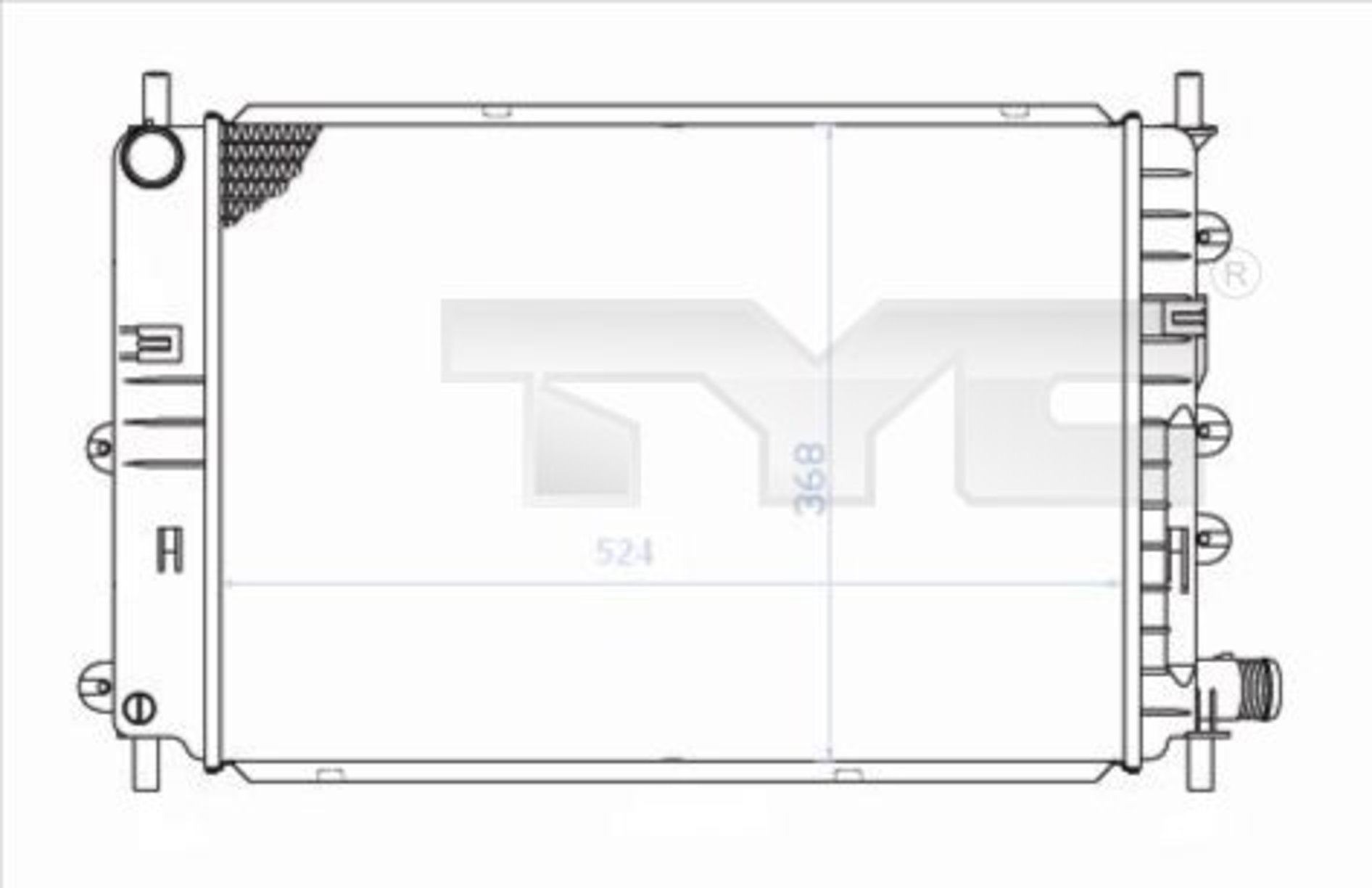 Радиатор системы охлаждения TYC 710-0034