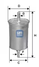 31.843.00 UFI Фильтр топливный