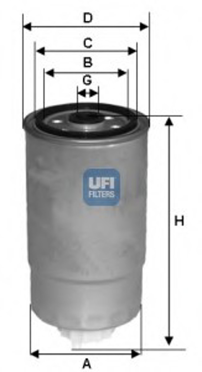 Фильтр топливный UFI 24.350.02