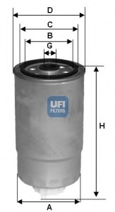 24.394.00 UFI Фильтр топливный