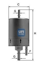 31.830.00 UFI Фильтр топливный